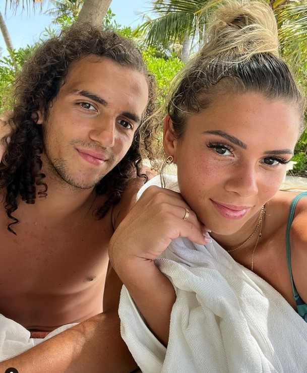 Mae with husband Matteo Guendouzi