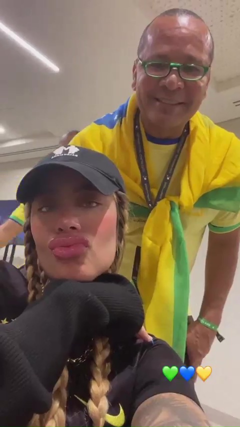 Rafaella was getting herself in the mood for Brazil’s game against Serbia