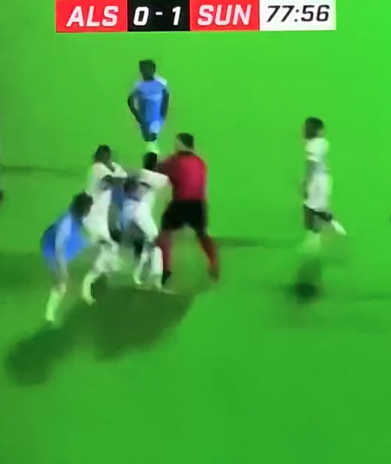 Sunderland were involved during a feisty fight during a friendly in Dubai