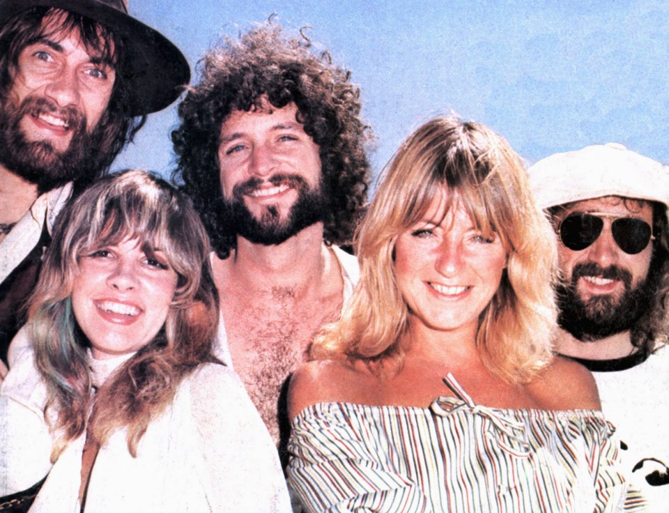 (L-R) Mick Fleetwood, Stevie Nicks, Lindsey Buckingham, Christine McVie, John McVie of Fleetwood Mac