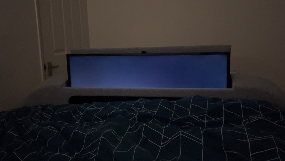 TV hides away nicely at your feet