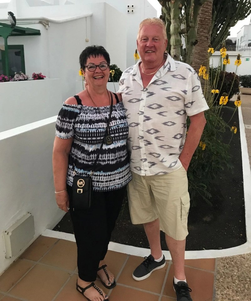 Allan Lunn, pictured with wife Sam, works part-time in a supermarket to make ends meet