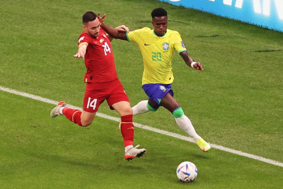 Vinicius Jr has found his feet in a Brazil shirt in Qatar