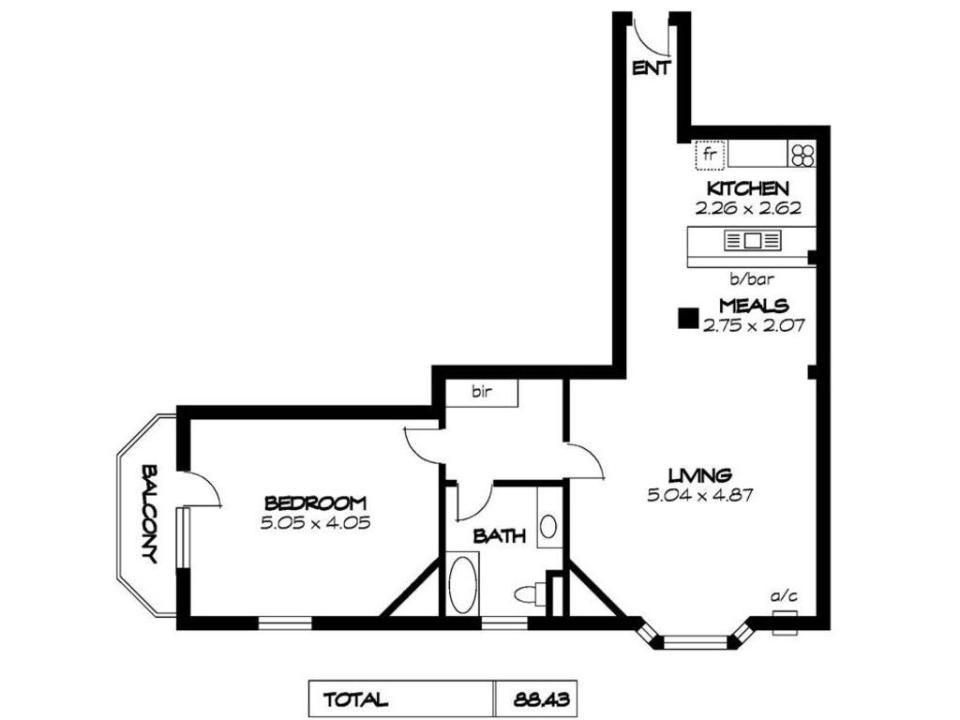 The original blueprint of the property revealed a small space fit for one person