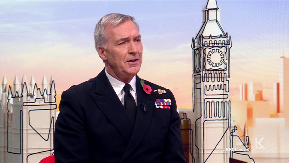 Chief of the Defence Staff Admiral Sir Tony Radakin said 'continued investment' in defence is needed