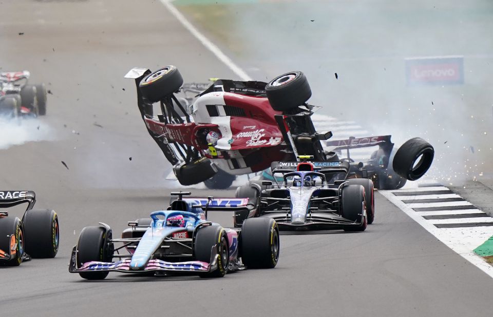 Zhou Guanyu survived a horror smash at Silverstone