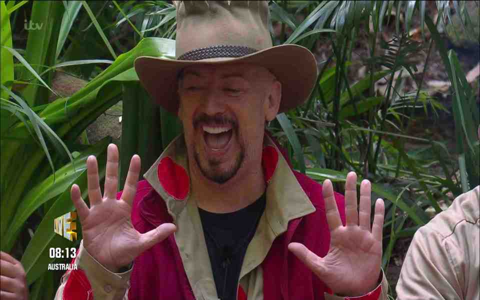 Boy George was voted to do the eating trial with Matt