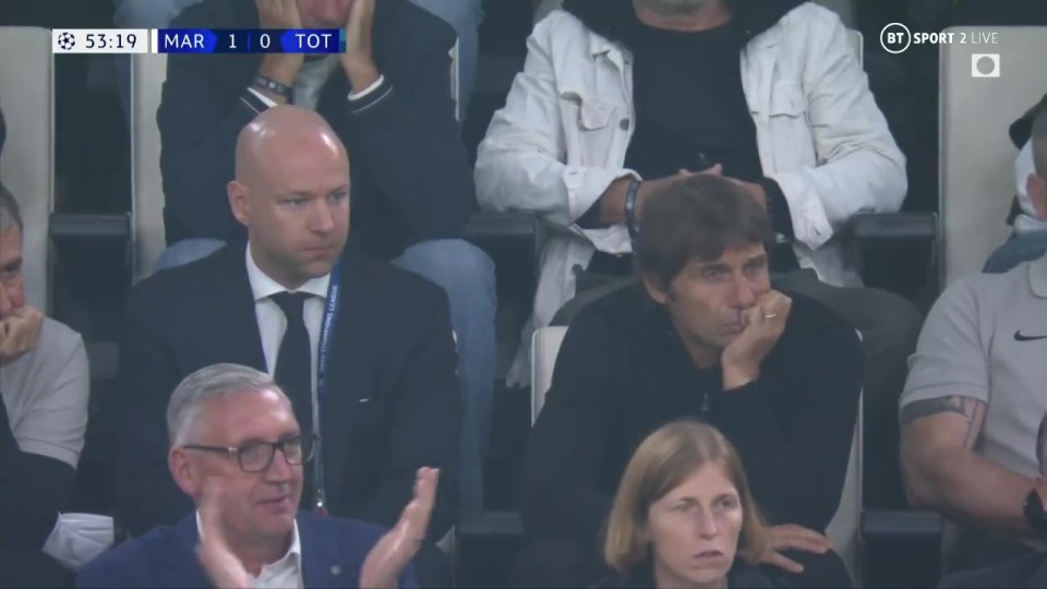 Tottenham manager Antonio Conte didn't celebrate Clement Lenglet's equaliser