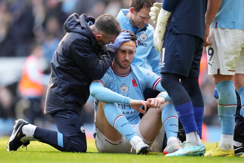 Play was halted for around 10 minutes so medics could tend to Laporte