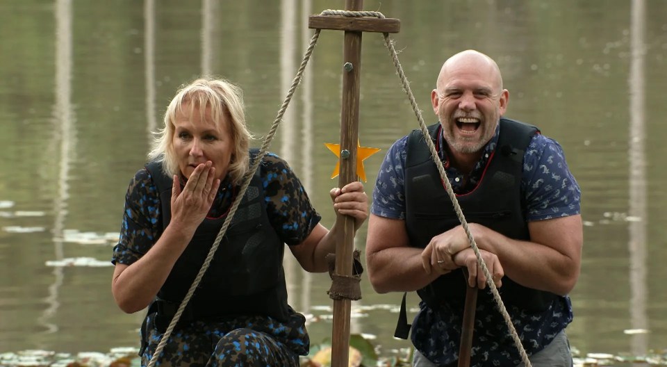 Laughing Mike enjoys the critter challenge but Corrie star Sue Cleaver is not so sure