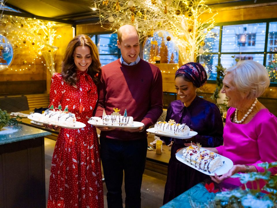 Kate and William were on Mary Berry's Christmas show