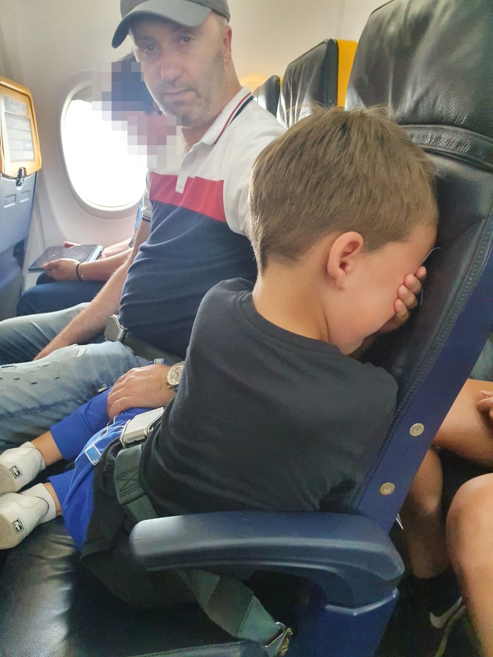 Ryan was unable to sit next to the window which made him cry during his flight home