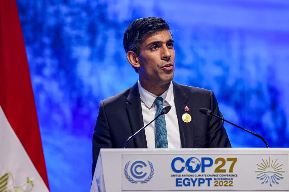 Rishi Sunak delivered a keynote speech with a message of "hope" at COP27 today