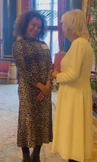 Camilla spoke to former Spice Girl Mel B at the event