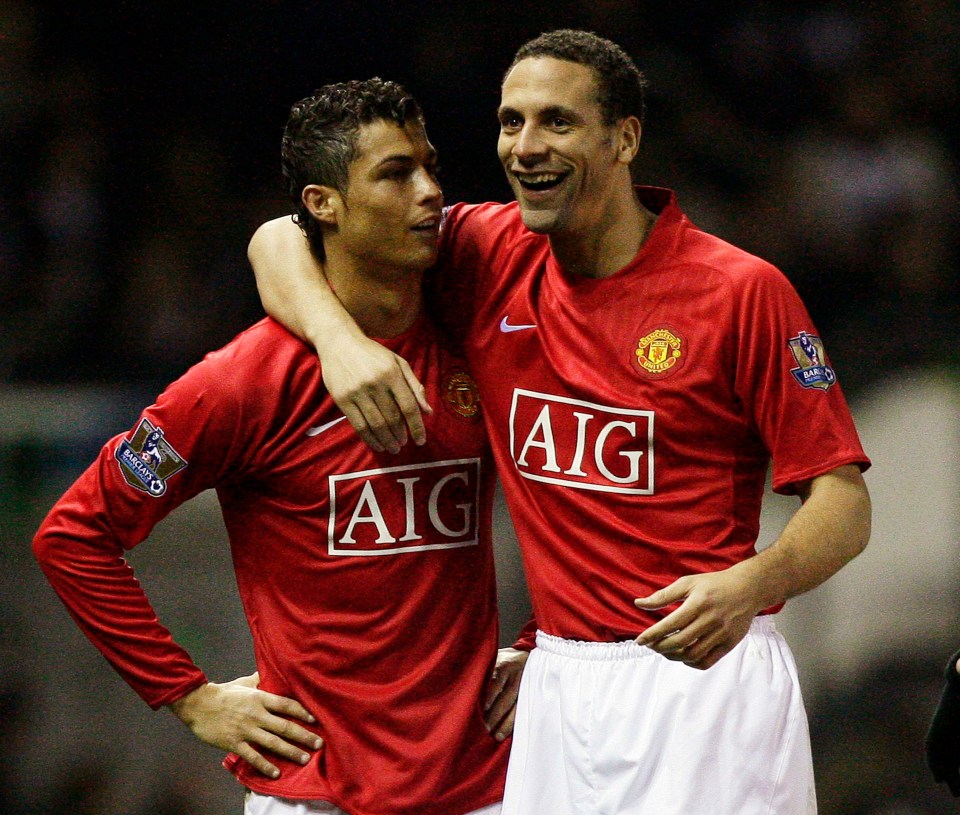 The defender played alongside the Portuguese legend for the Red Devils