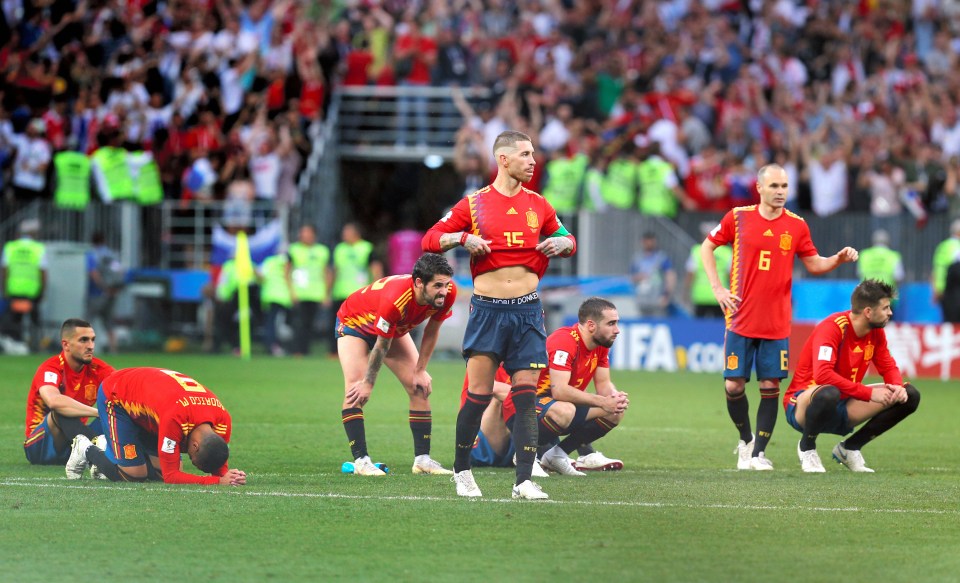 2010 Champions Spain also underperformed, losing to hosts Russia on penalties in the Round of 16.