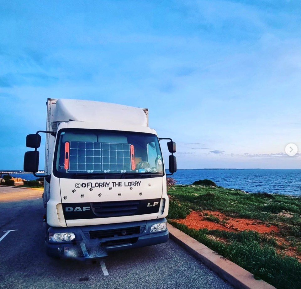 The married couple left the rat race and now live in their seven-tonne lorry