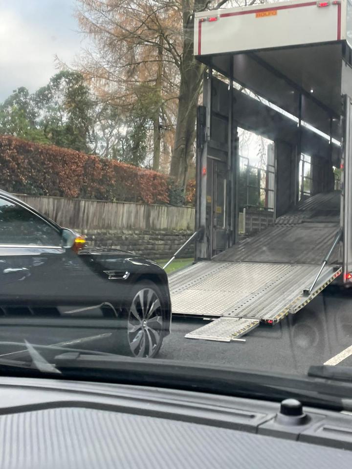 Ronaldo had his cars taken away by movers on Tuesday