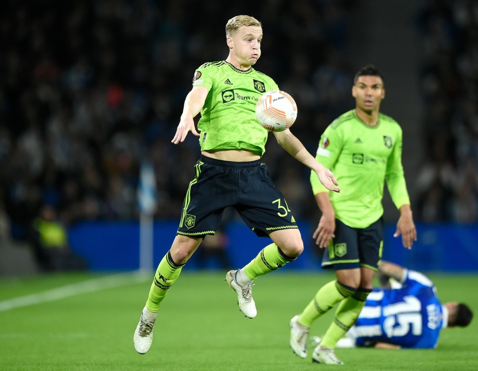 Van de Beek failed to impress on his return to United’s team