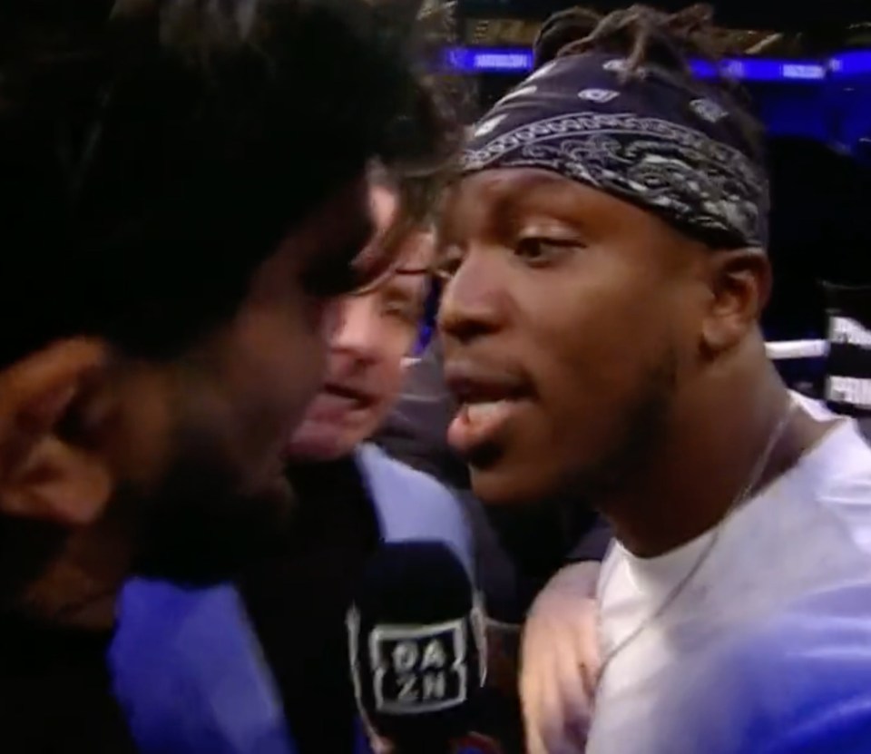 KSI and Danis took part in a heated face-off moments after their dust-up was announced