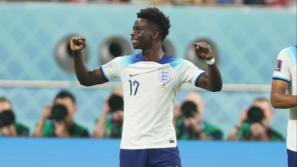 Bukayo Saka scored a brace as England thrashed Iran