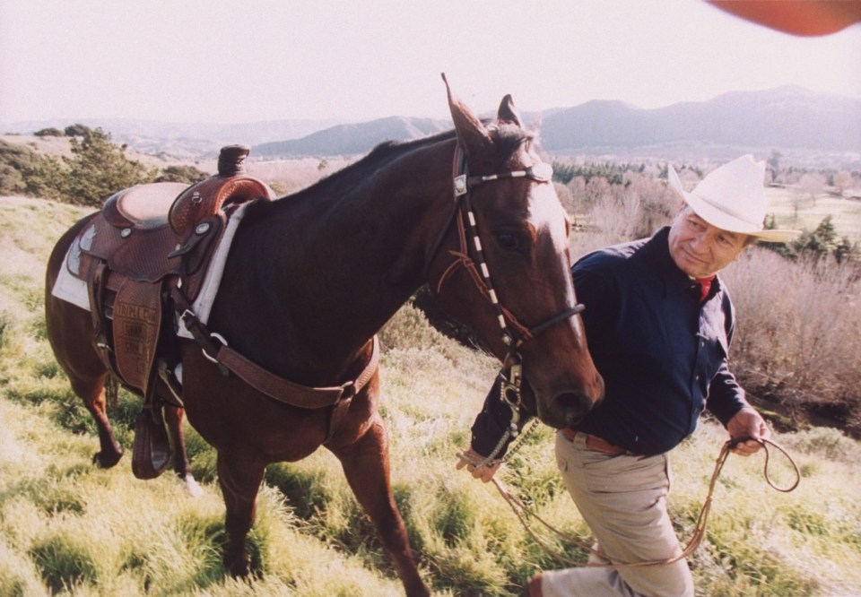 Monty on his ranch back in 1997