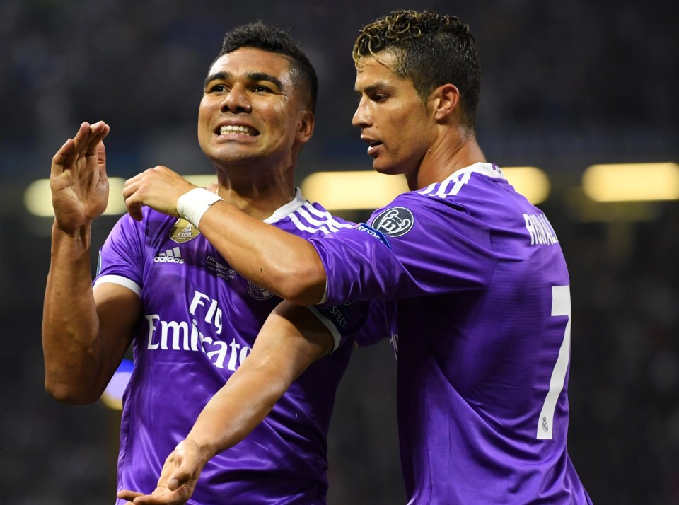 Casemiro is supporting ousted Old Trafford legend Cristiano Ronaldo, who he was also team-mates with at Real Madrid