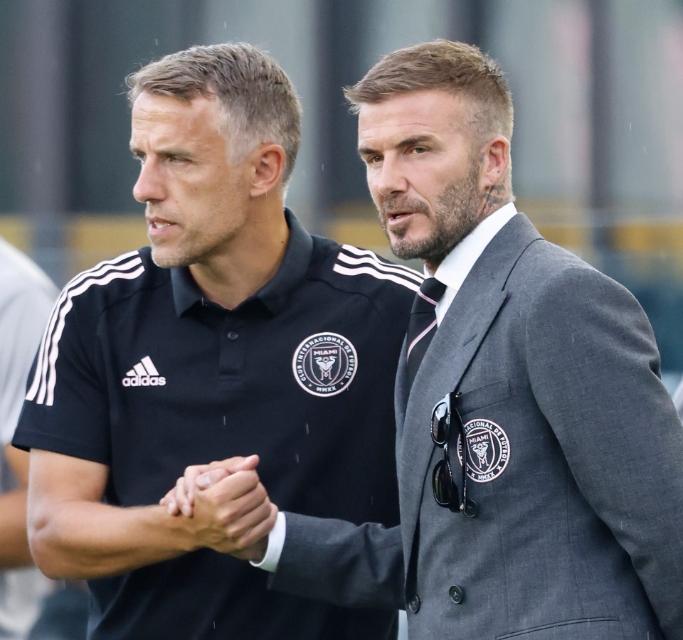 David Beckham co-owns the MLS side with Phil Neville the manager