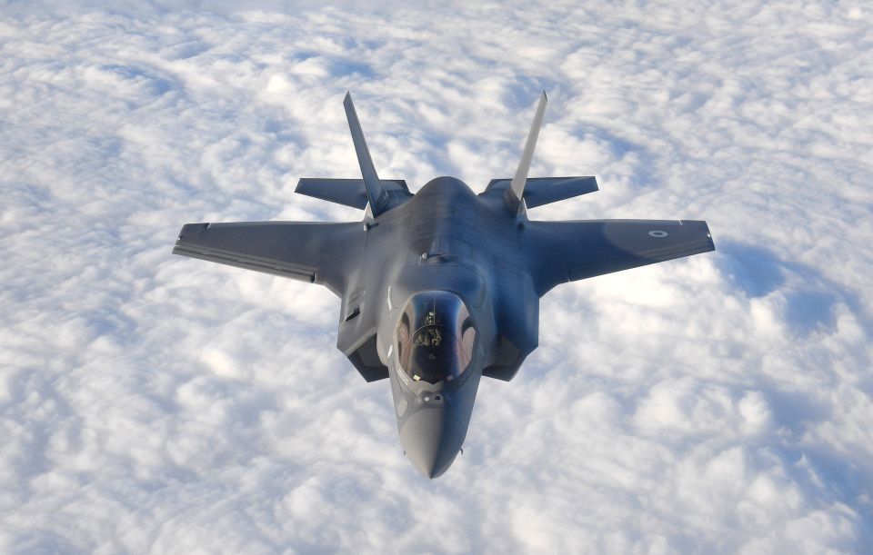 American F-35 fighter jets were used to spot targets