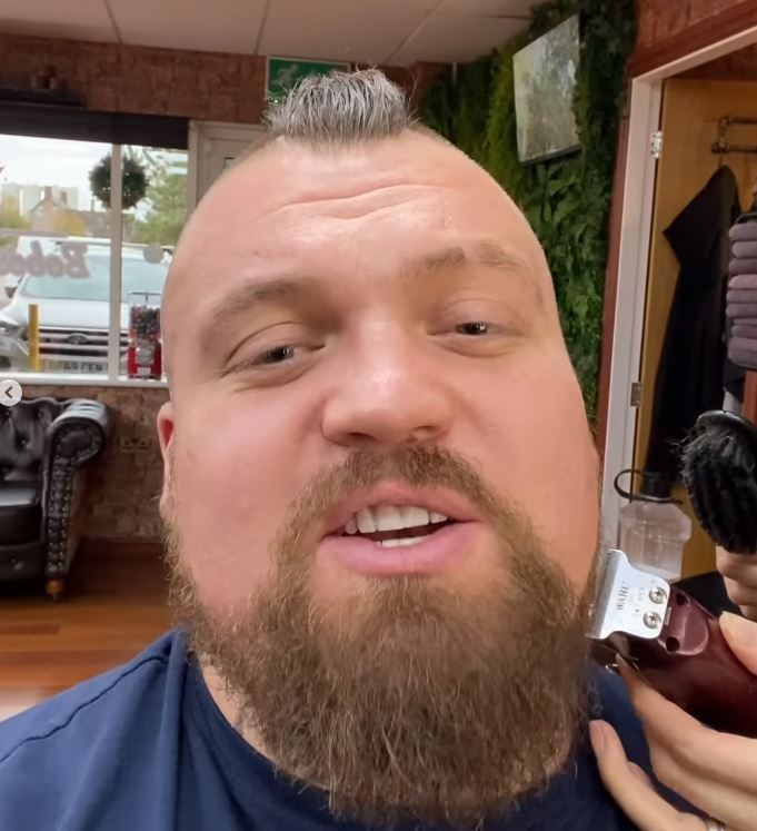 Eddie Hall has had a dramatic makeover... by shaving off his iconic beard