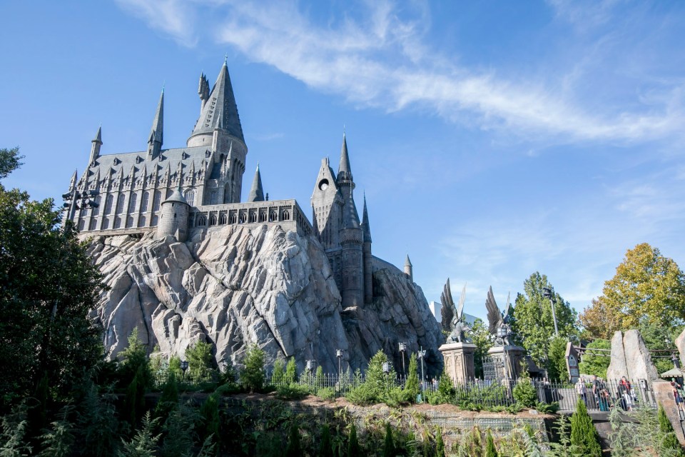 Hogwarts at The Wizarding World of Harry Potter in Orlando Florida is one of several Harry Potter themed attractions