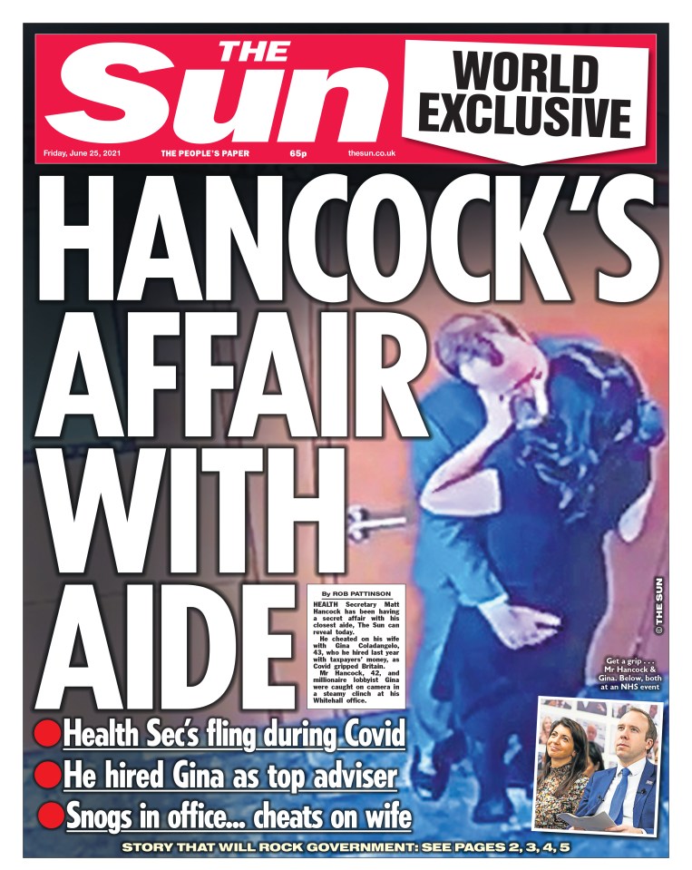 The Sun exclusively revealed the former Health Sectretary's affair with his aide