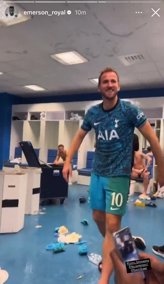 Harry Kane did a hilarious dance for Emerson Royal