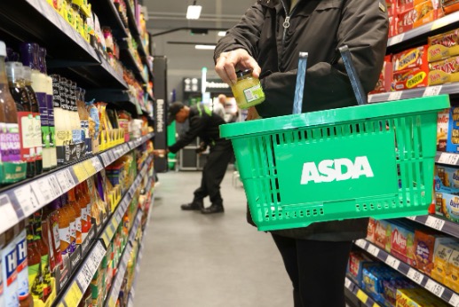 Shoppers in Asda Express this morning