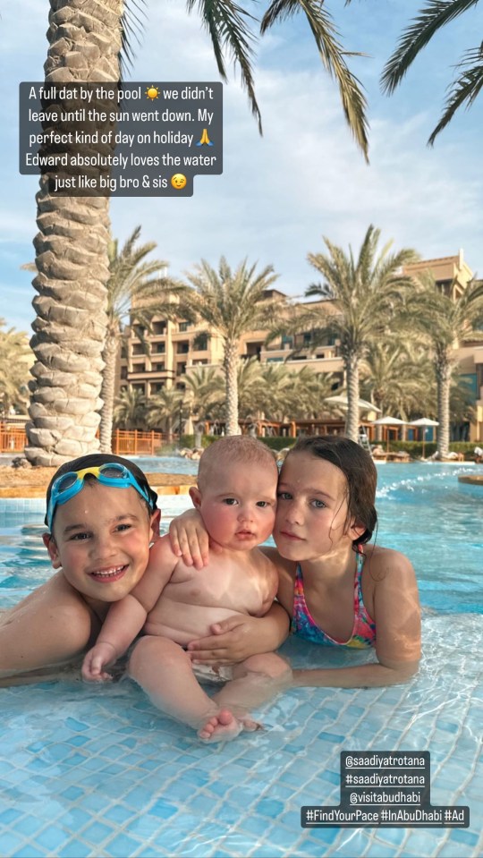 Sam and Paul are often on holiday with their kids Paul, Edward and Rosie