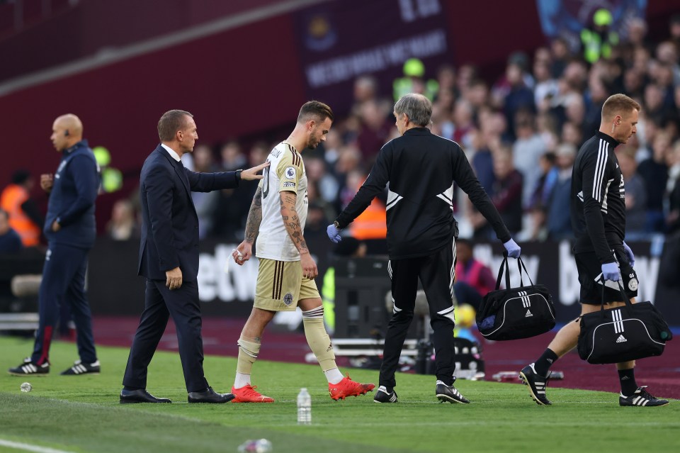 James Maddison was replaced before heading down the tunnel