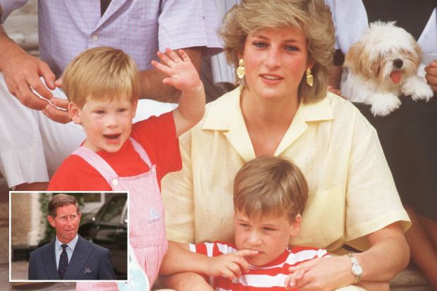 Princess Diana with William and Harry