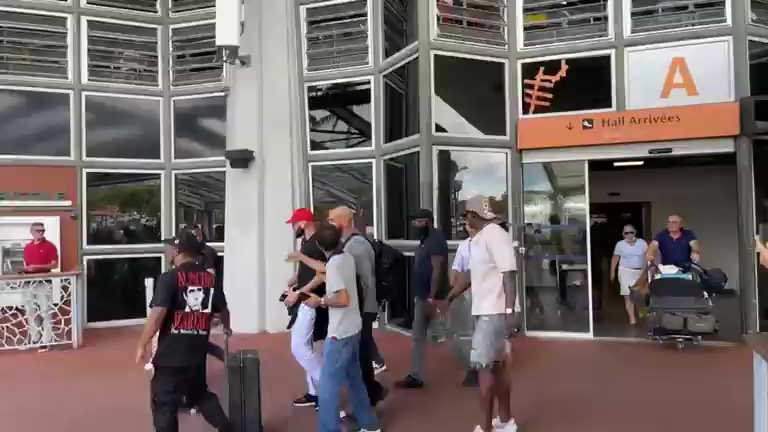 Karim Benzema was spotted at La Reunion Roland-Garros airport today