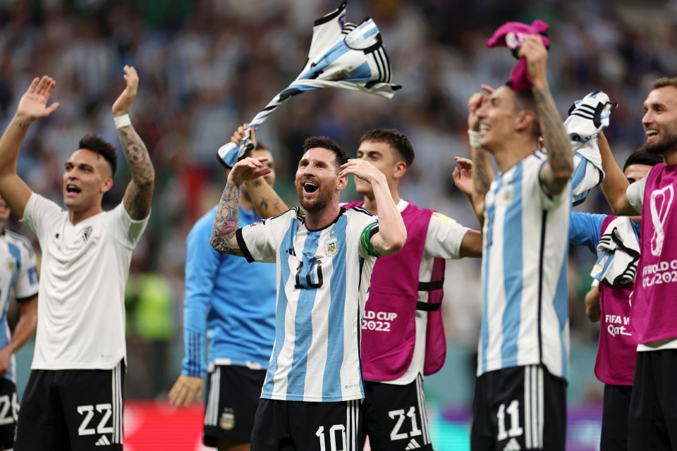 Lionel Messi and Co show their relief and joy after a crucial triumph