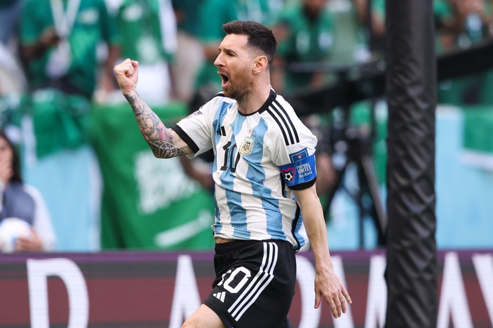 Messi gave Argentina an early lead against Saudi Arabi