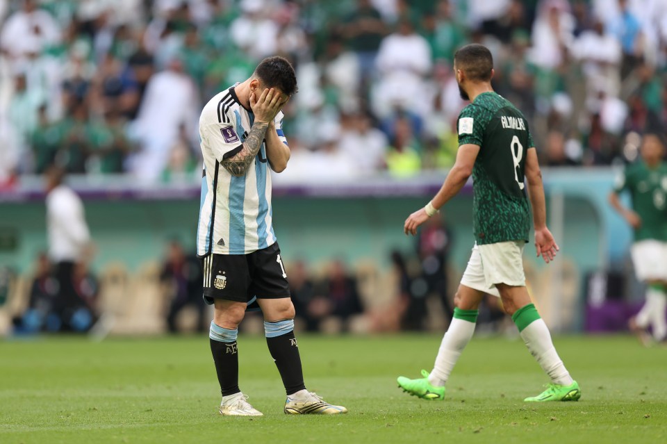 Messi saw his expertly taken goal denied for offside