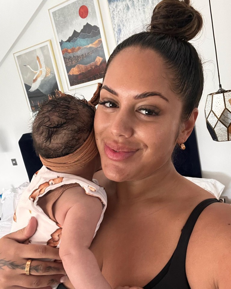 Malin pictured with her daughter Xaya