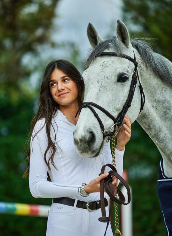 She frequently posts pictures with her beloved horse