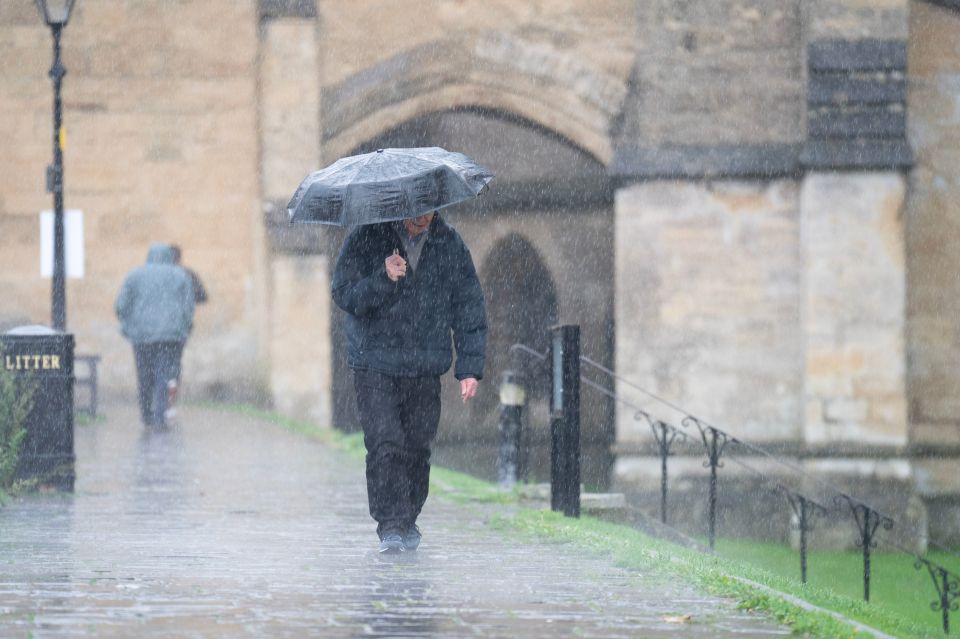 Locals in Somerset were soaked while walking outside