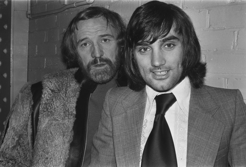 Hellraisers Harris and football legend George Best in 1972