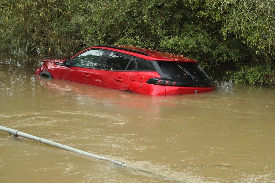 Many roads in Essex remained flooded on Monday morning