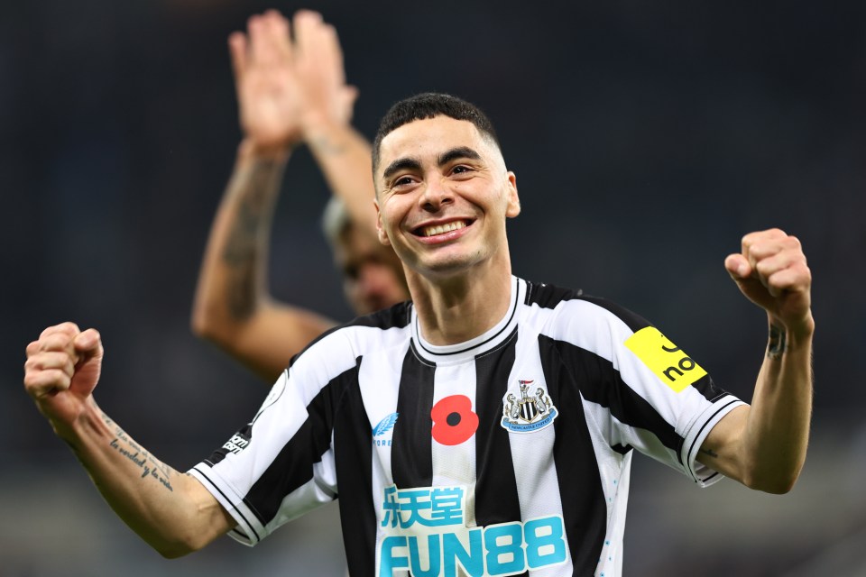 Newcastle ace Miguel Almiron has made a real splash this term