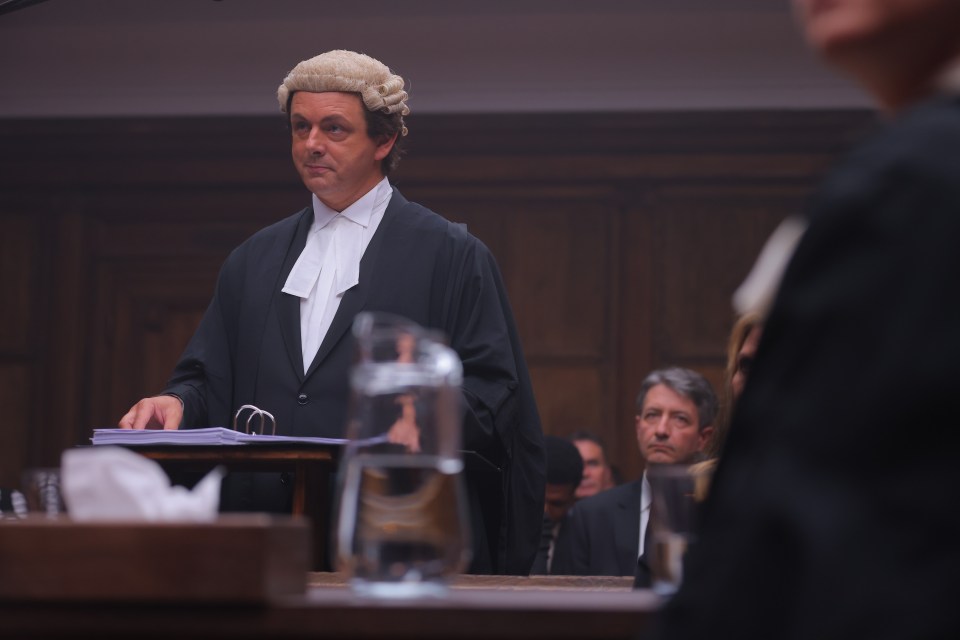 Michael Sheen plays Coleen's barrister David Sherborne.