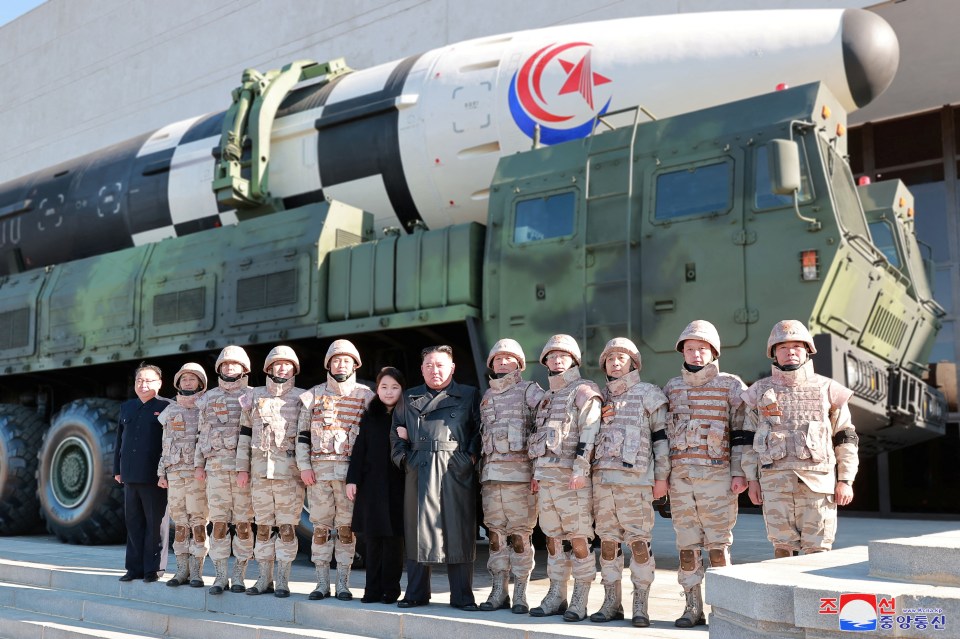 Just like dad, she posed in front of a massive nuclear missile