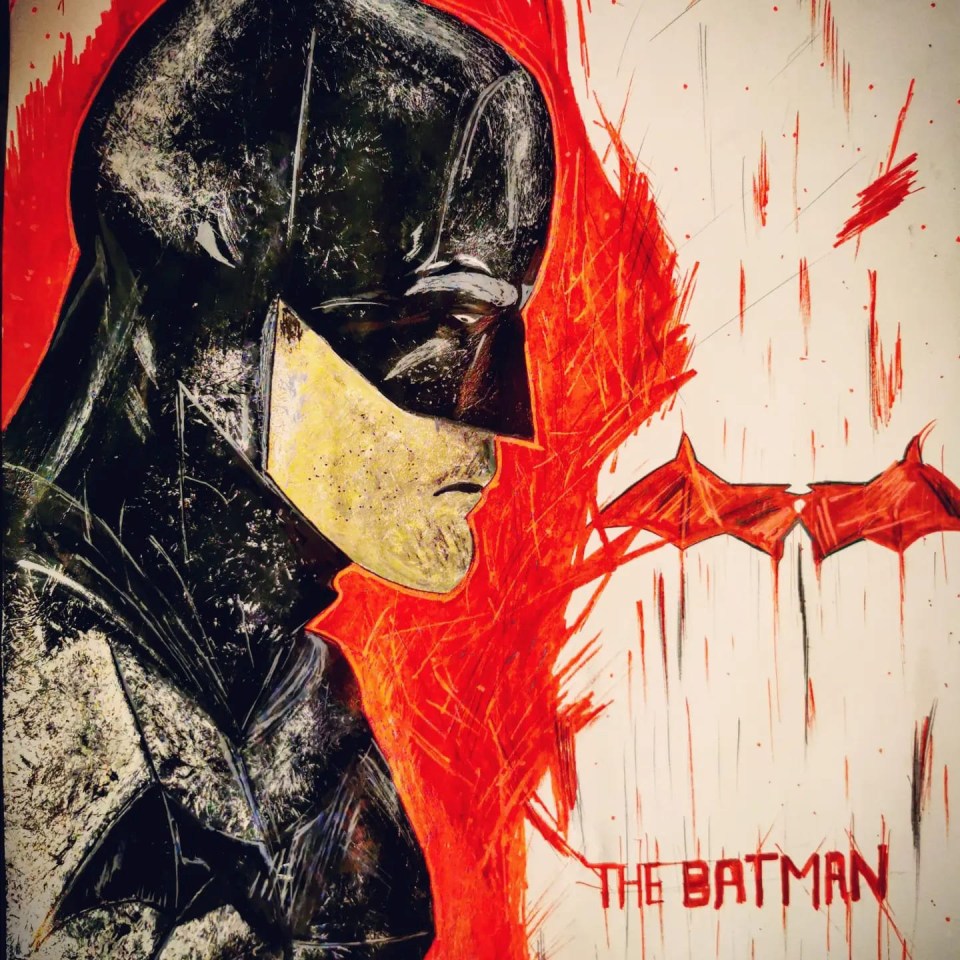 Moe’s Batman painting went on display at Comic Con events